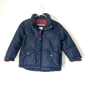 Lands End Kids Navy Down Jacket Coat